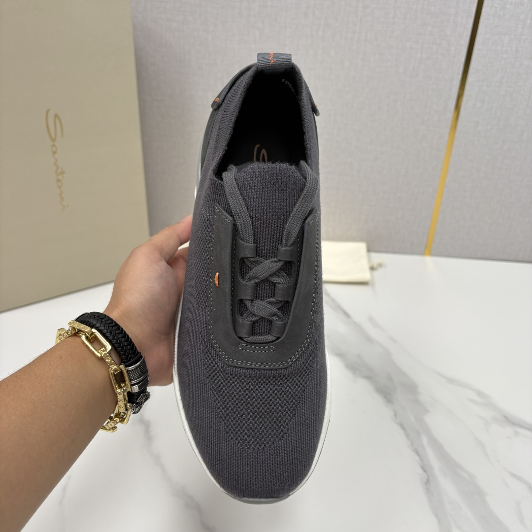💋💍Santon* (圣东-尼）意大利男士针织低帮运动鞋出货！这个意大利纯手工鞋履品牌的每一双鞋设计简洁