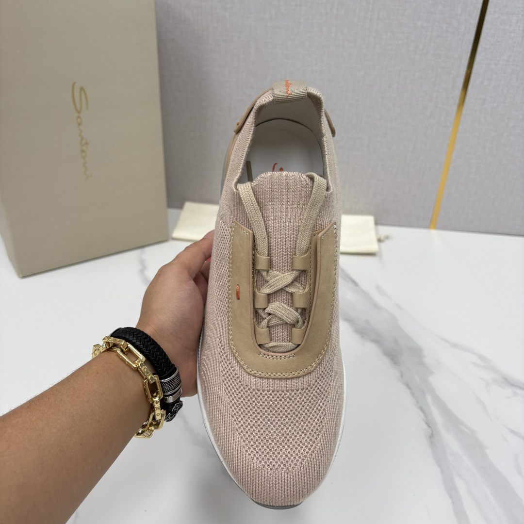 💋💍Santon* (圣东-尼）意大利男士针织低帮运动鞋出货！这个意大利纯手工鞋履品牌的每一双鞋设计简洁