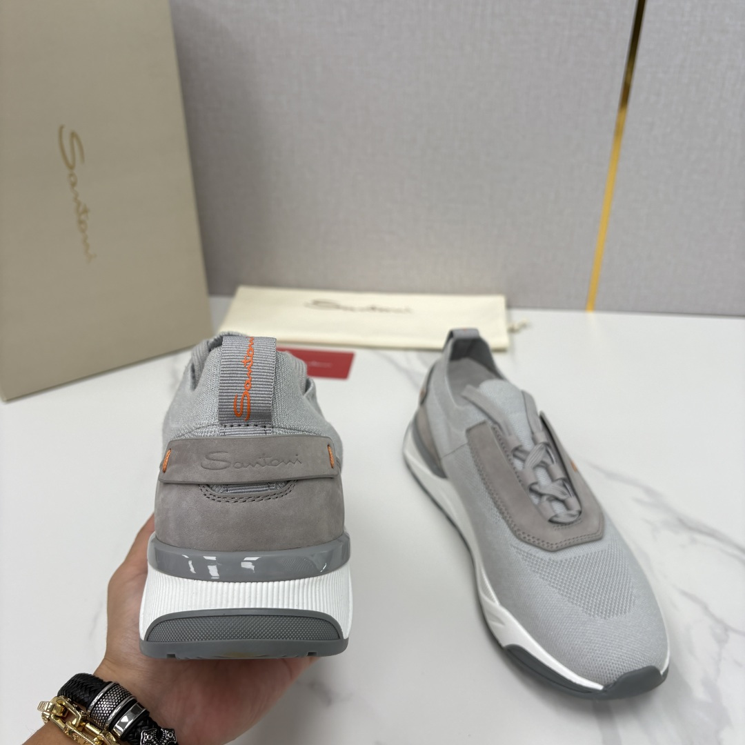 💋💍Santon* (圣东-尼）意大利男士针织低帮运动鞋出货！这个意大利纯手工鞋履品牌的每一双鞋设计简洁