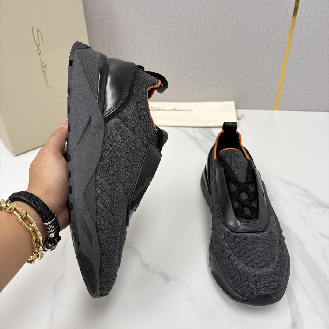 💋💍Santon* (圣东-尼）意大利男士针织低帮运动鞋出货！这个意大利纯手工鞋履品牌的每一双鞋设计简洁