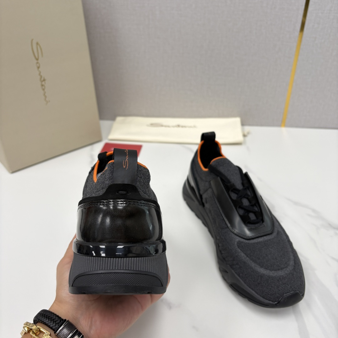 💋💍Santon* (圣东-尼）意大利男士针织低帮运动鞋出货！这个意大利纯手工鞋履品牌的每一双鞋设计简洁
