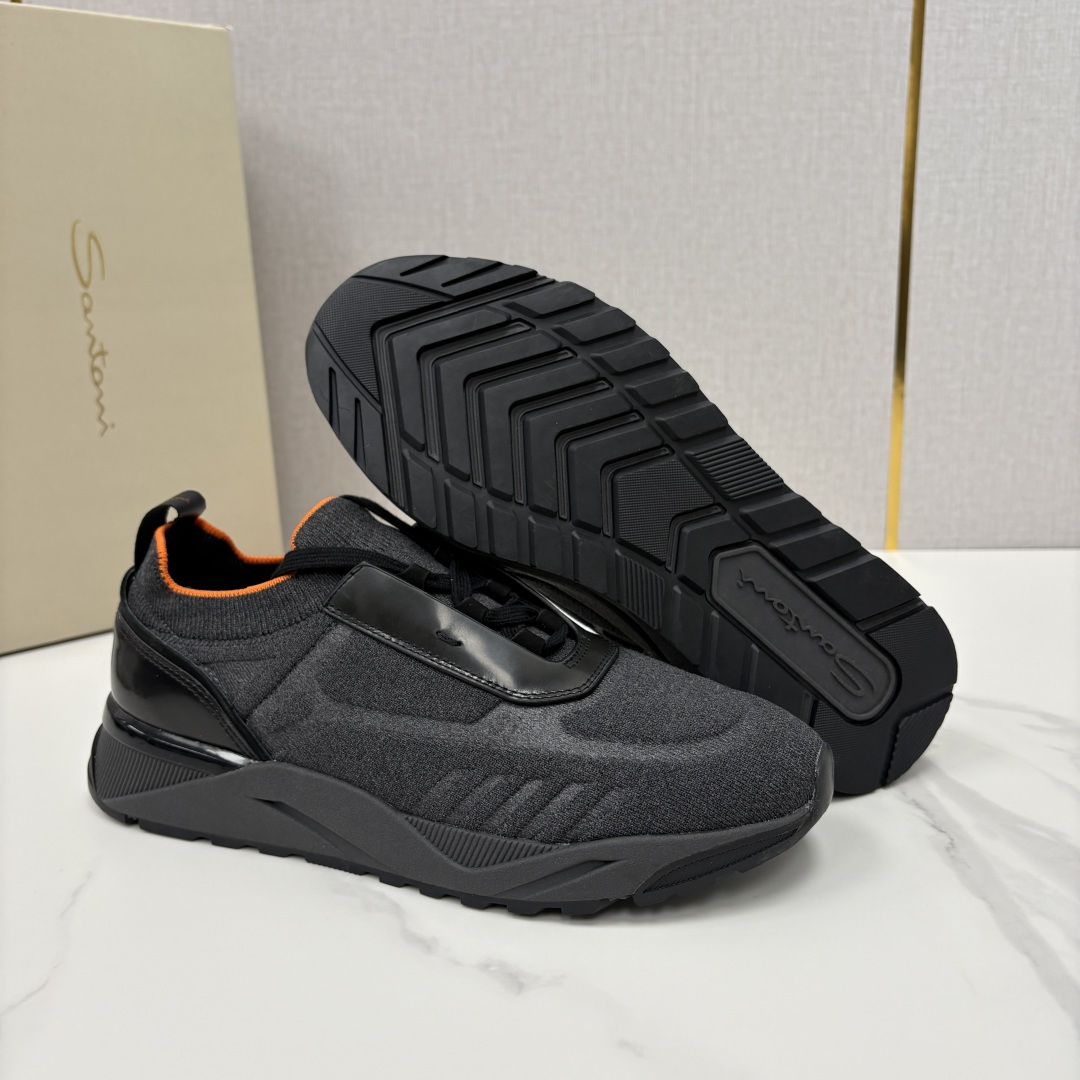💋💍Santon* (圣东-尼）意大利男士针织低帮运动鞋出货！这个意大利纯手工鞋履品牌的每一双鞋设计简洁