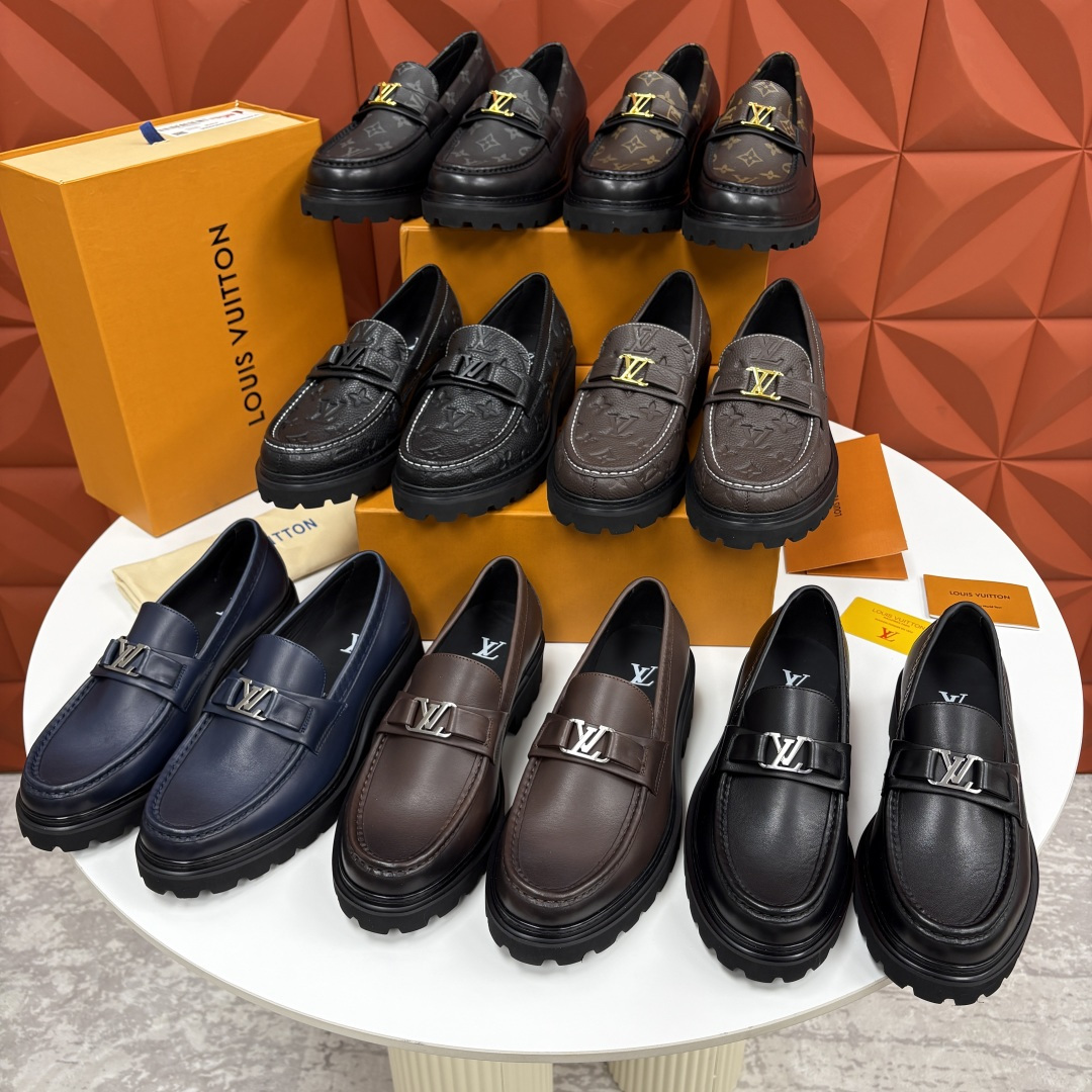 💋💍L家新品  LOUI* 路易*威登   厚底乐福鞋 经典与潮流的双重演绎      以顶级工艺重塑男