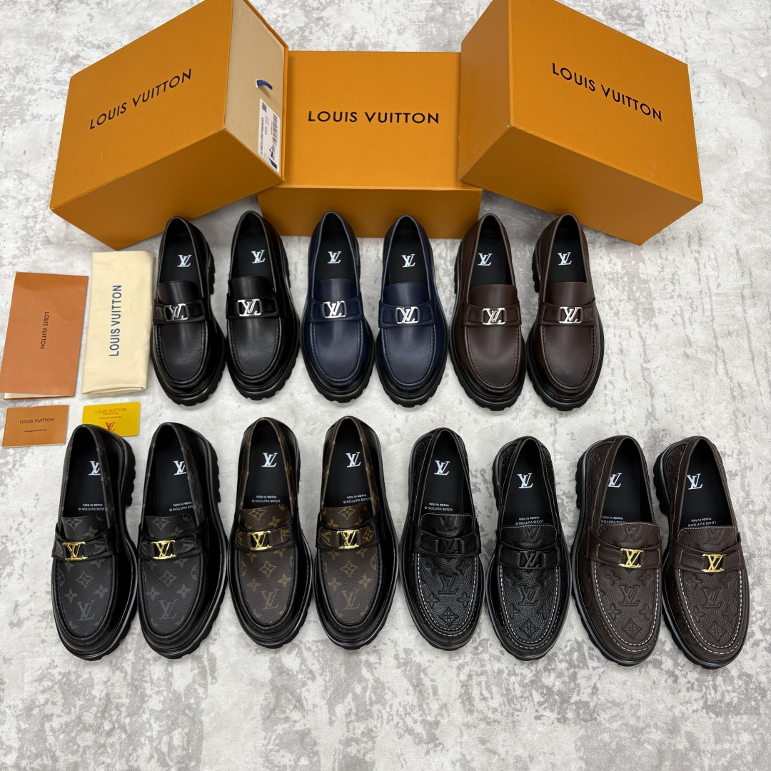 💋💍L家新品  LOUI* 路易*威登   厚底乐福鞋 经典与潮流的双重演绎      以顶级工艺重塑男