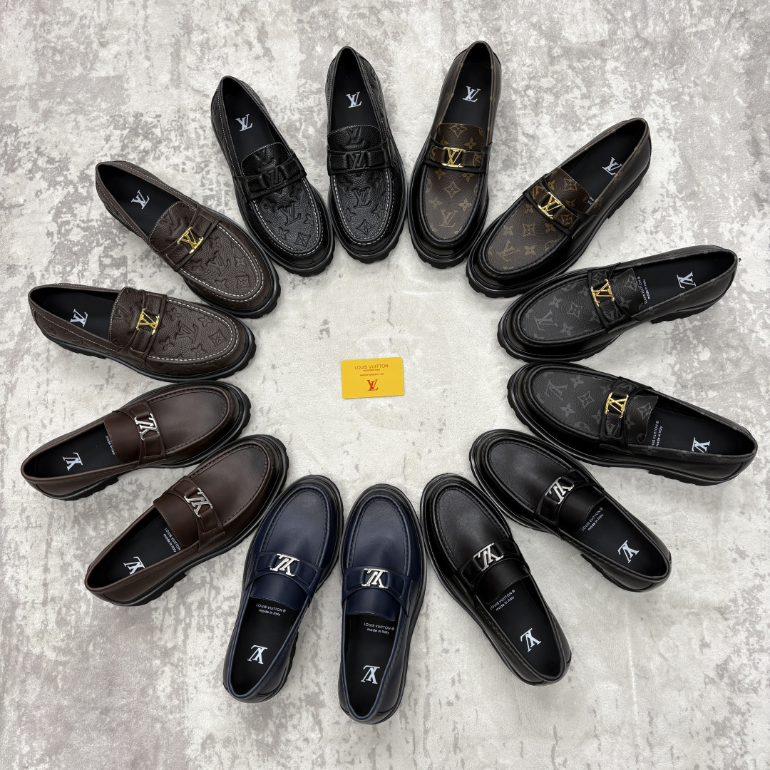 💋💍L家新品  LOUI* 路易*威登   厚底乐福鞋 经典与潮流的双重演绎      以顶级工艺重塑男