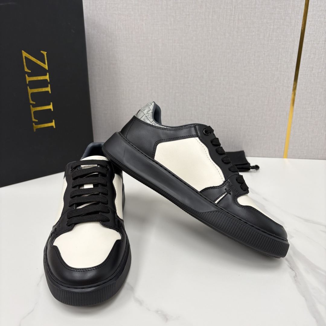 💋💍ZL家新品  Zill* 兹-利  是1970创立的法国高奢男装品牌  男士新款休闲鞋超轻款板鞋  