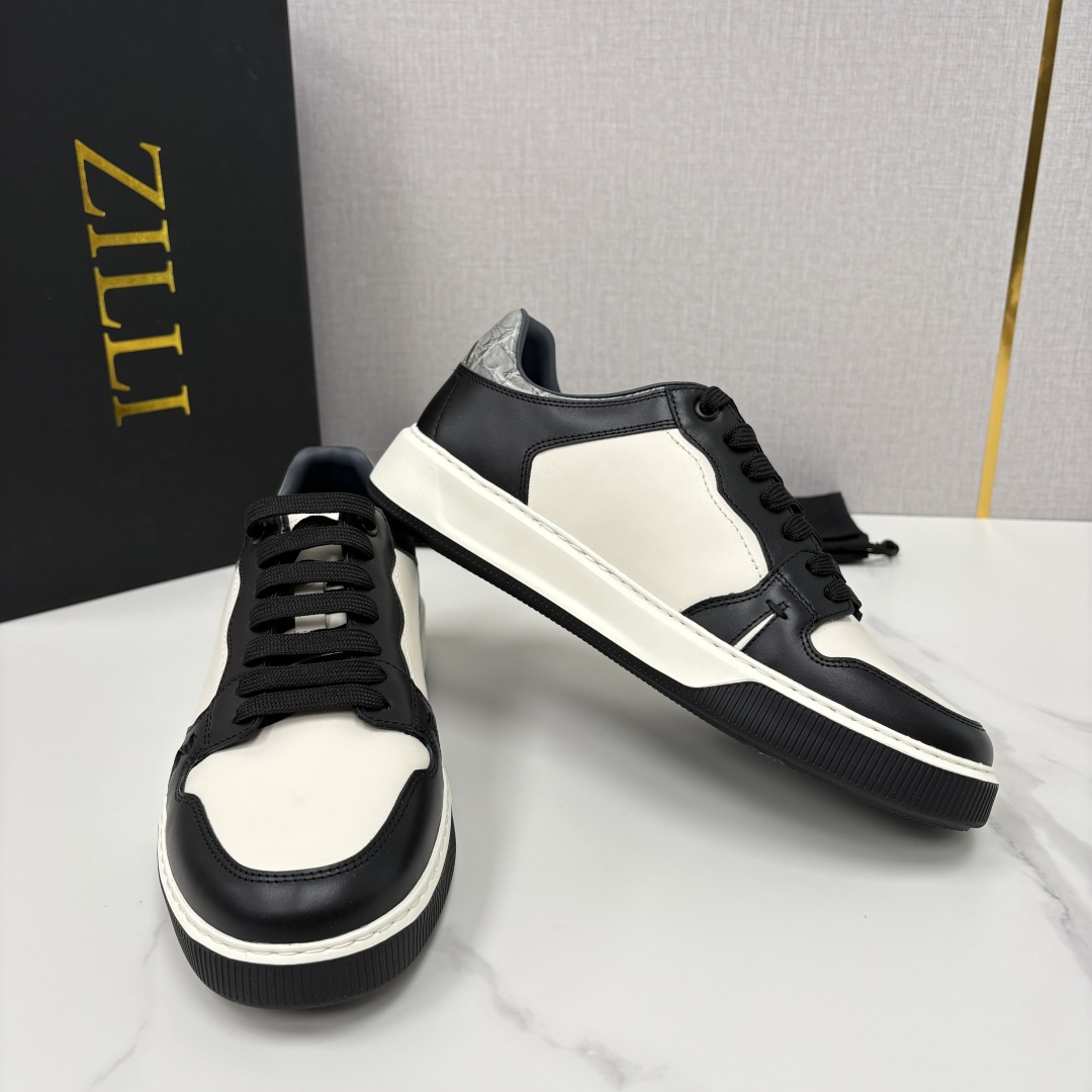 💋💍ZL家新品  Zill* 兹-利  是1970创立的法国高奢男装品牌  男士新款休闲鞋超轻款板鞋  
