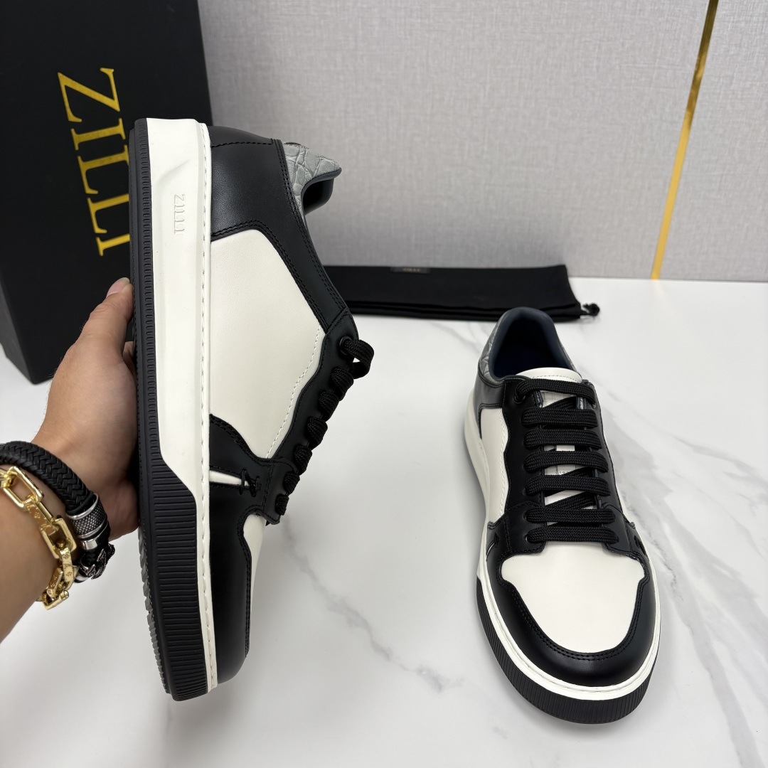 💋💍ZL家新品  Zill* 兹-利  是1970创立的法国高奢男装品牌  男士新款休闲鞋超轻款板鞋  