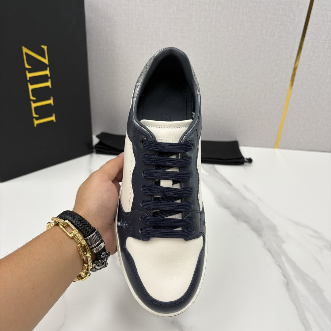 💋💍ZL家新品  Zill* 兹-利  是1970创立的法国高奢男装品牌  男士新款休闲鞋超轻款板鞋  
