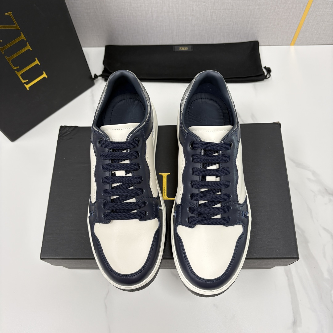 💋💍ZL家新品  Zill* 兹-利  是1970创立的法国高奢男装品牌  男士新款休闲鞋超轻款板鞋  