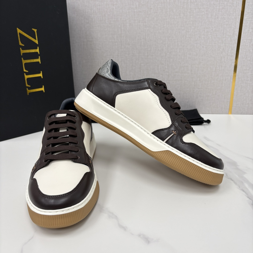 💋💍ZL家新品  Zill* 兹-利  是1970创立的法国高奢男装品牌  男士新款休闲鞋超轻款板鞋  