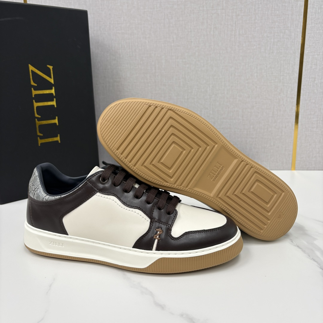 💋💍ZL家新品  Zill* 兹-利  是1970创立的法国高奢男装品牌  男士新款休闲鞋超轻款板鞋  