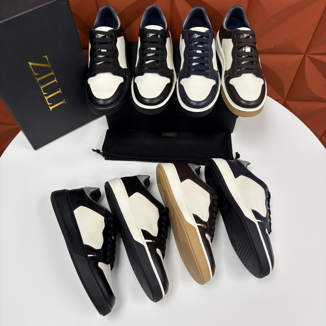💋💍ZL家新品  Zill* 兹-利  是1970创立的法国高奢男装品牌  男士新款休闲鞋超轻款板鞋  