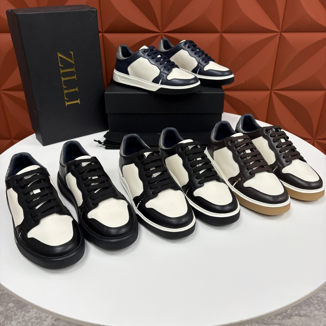 💋💍ZL家新品  Zill* 兹-利  是1970创立的法国高奢男装品牌  男士新款休闲鞋超轻款板鞋  