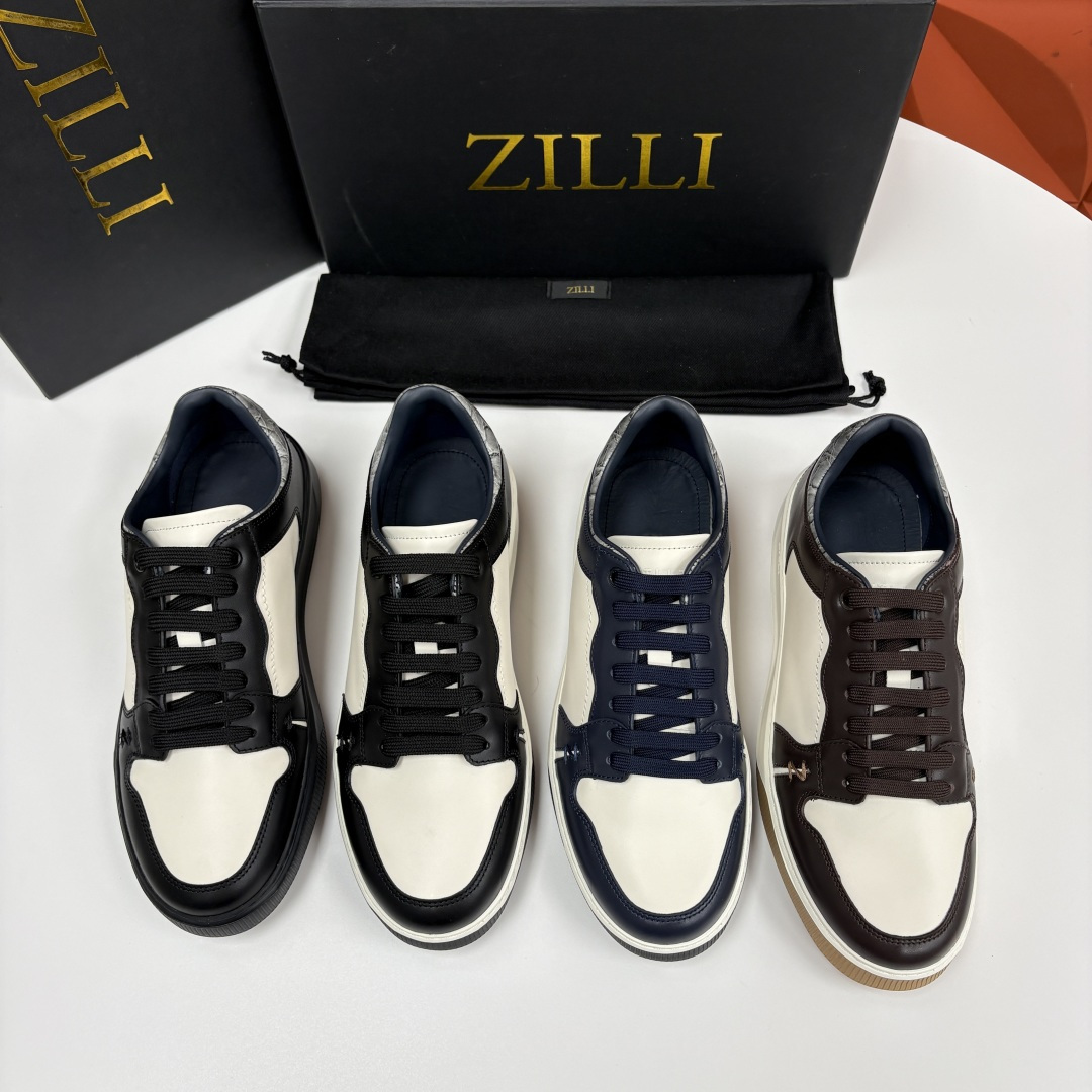 💋💍ZL家新品  Zill* 兹-利  是1970创立的法国高奢男装品牌  男士新款休闲鞋超轻款板鞋  