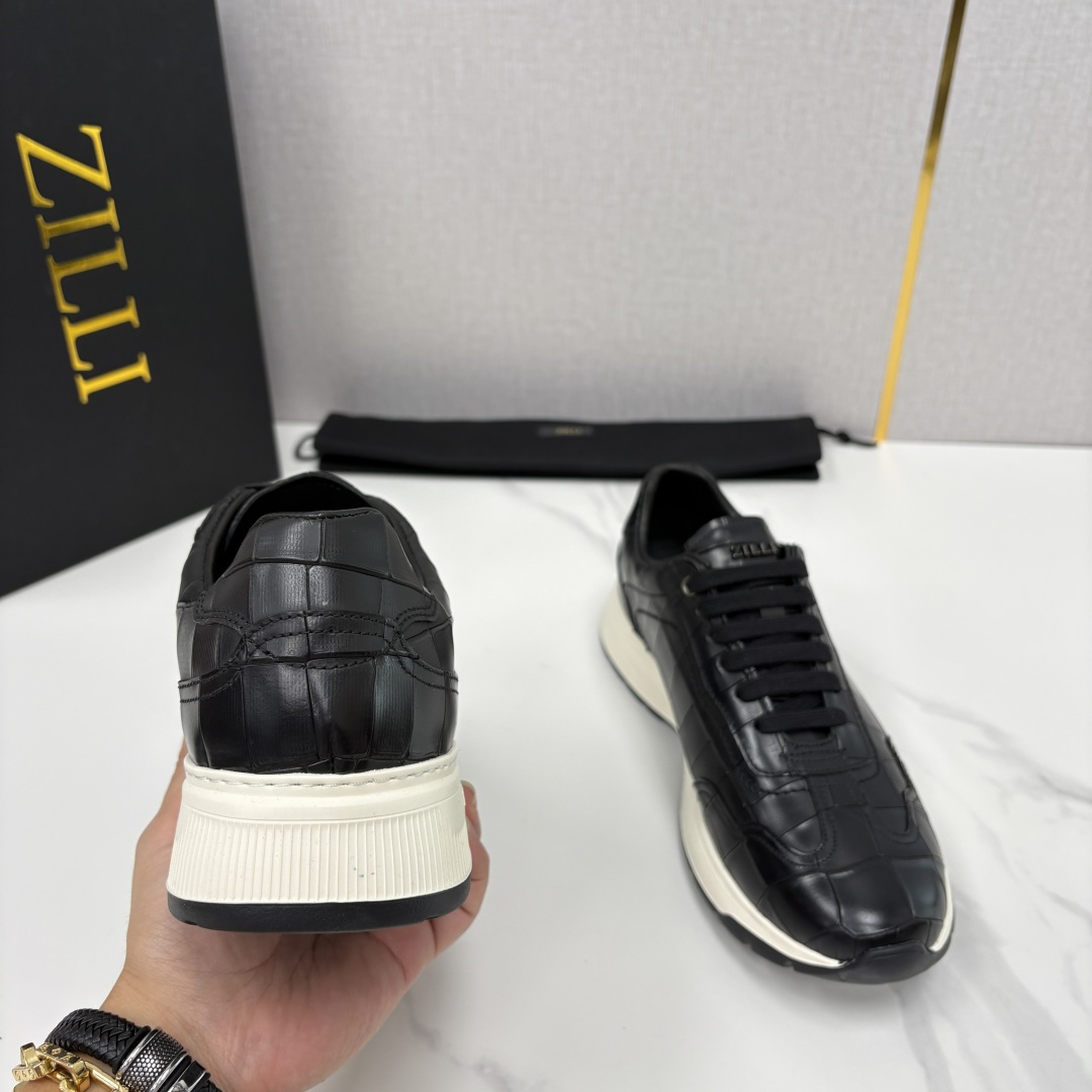 💋💍ZL家新品  Zill* 兹-利  是1970创立的法国奢侈男装品牌   缝线装饰男士休闲运动鞋当法
