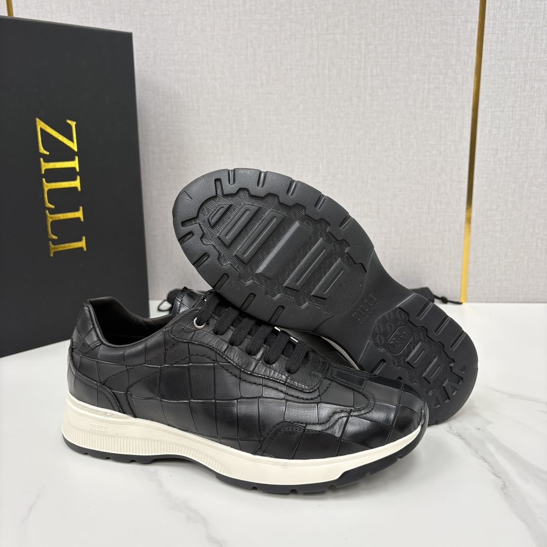 💋💍ZL家新品  Zill* 兹-利  是1970创立的法国奢侈男装品牌   缝线装饰男士休闲运动鞋当法