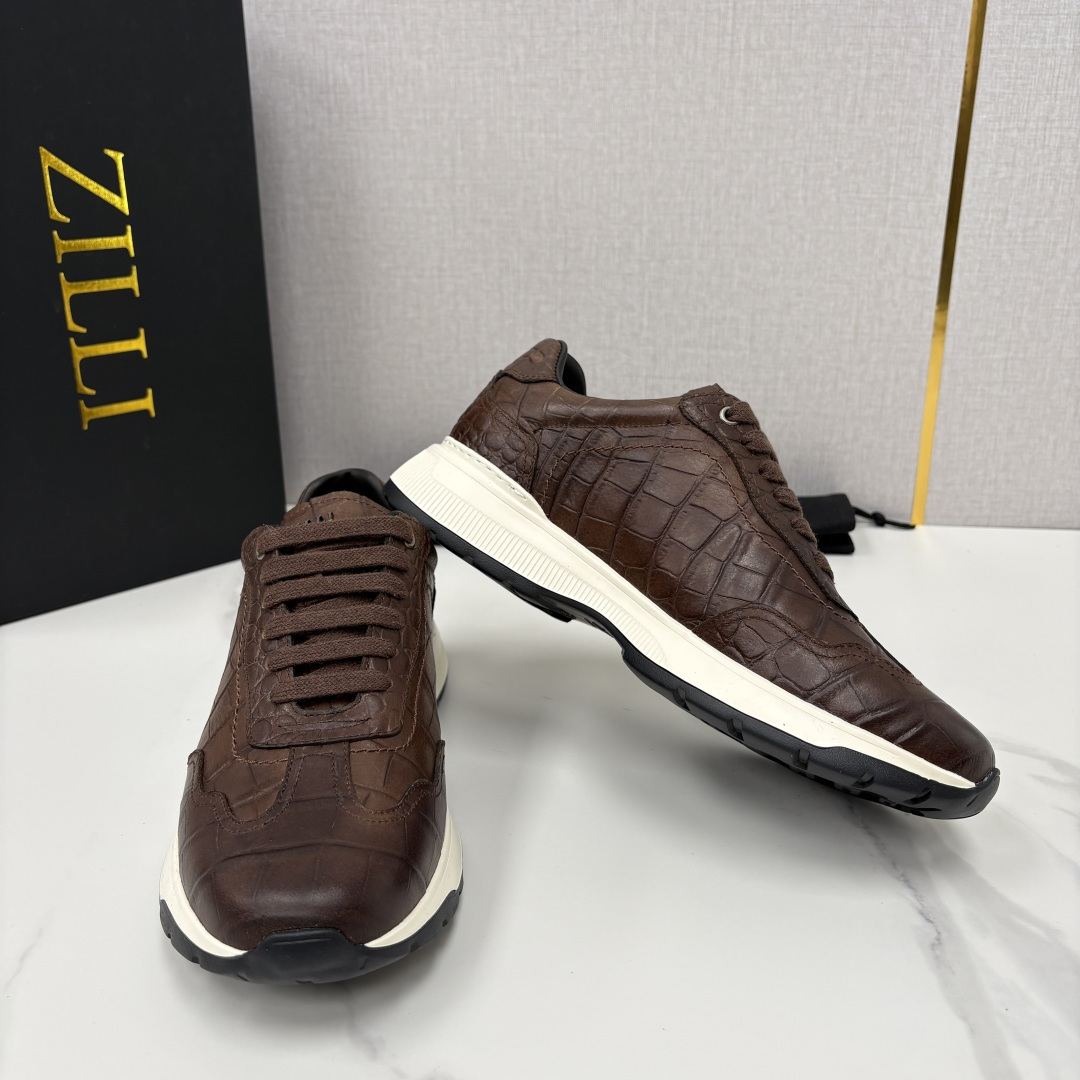 💋💍ZL家新品  Zill* 兹-利  是1970创立的法国奢侈男装品牌   缝线装饰男士休闲运动鞋当法
