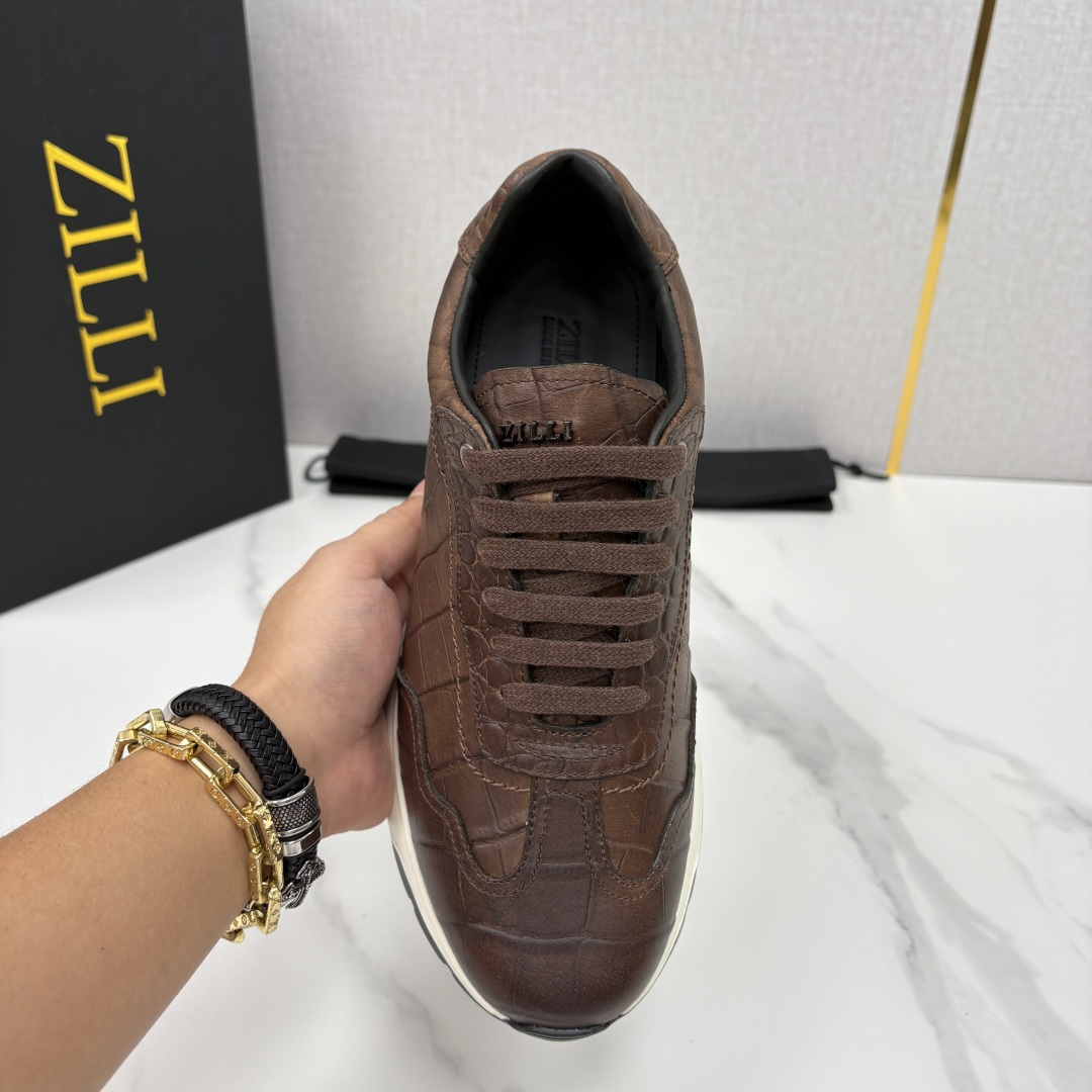 💋💍ZL家新品  Zill* 兹-利  是1970创立的法国奢侈男装品牌   缝线装饰男士休闲运动鞋当法
