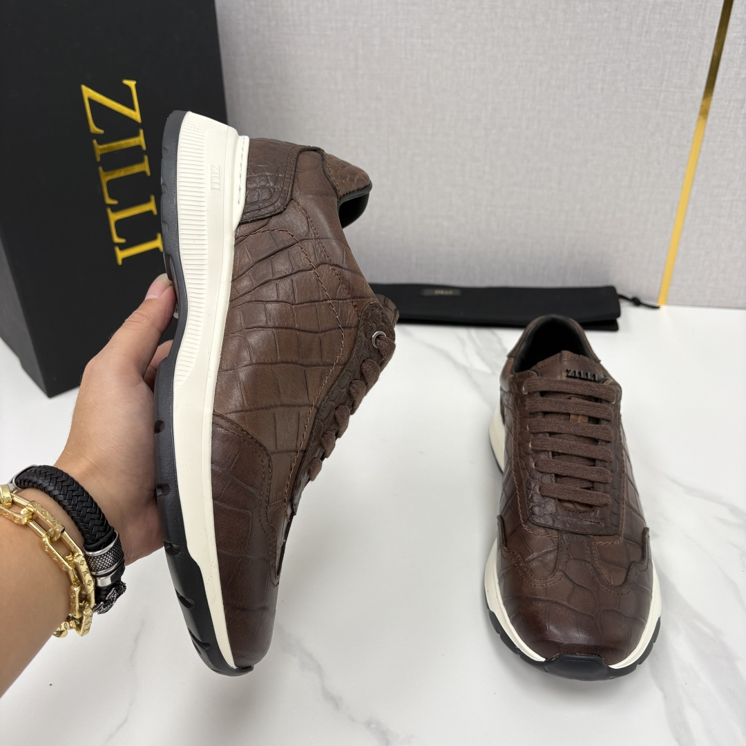💋💍ZL家新品  Zill* 兹-利  是1970创立的法国奢侈男装品牌   缝线装饰男士休闲运动鞋当法