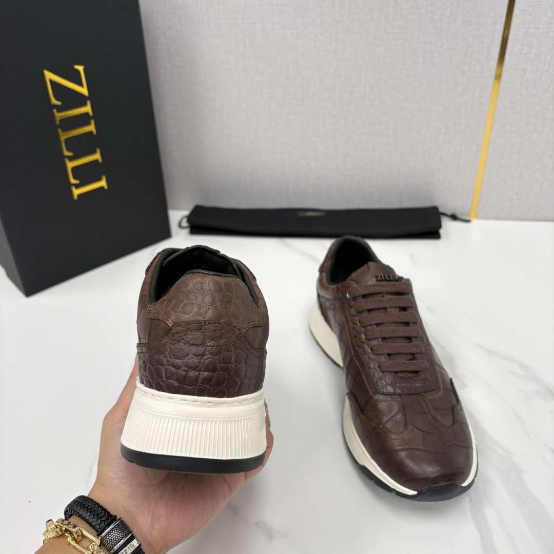 💋💍ZL家新品  Zill* 兹-利  是1970创立的法国奢侈男装品牌   缝线装饰男士休闲运动鞋当法