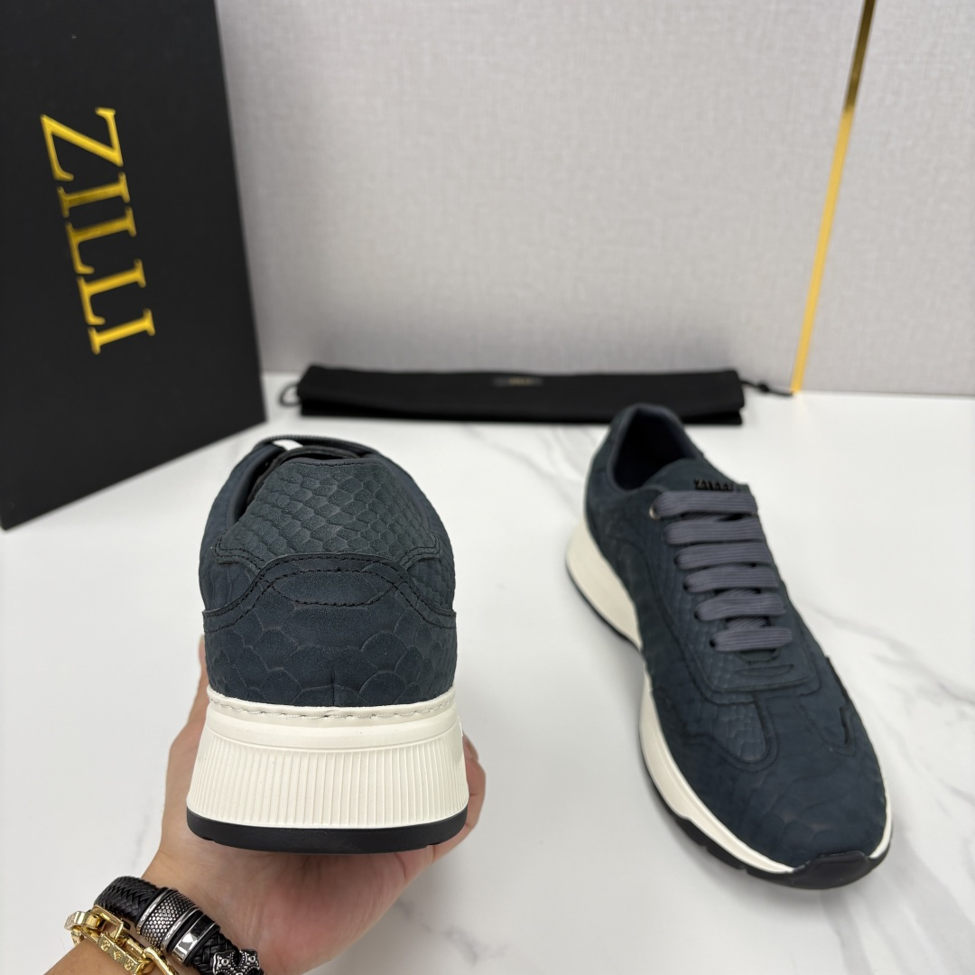 💋💍ZL家新品  Zill* 兹-利  是1970创立的法国奢侈男装品牌   缝线装饰男士休闲运动鞋当法