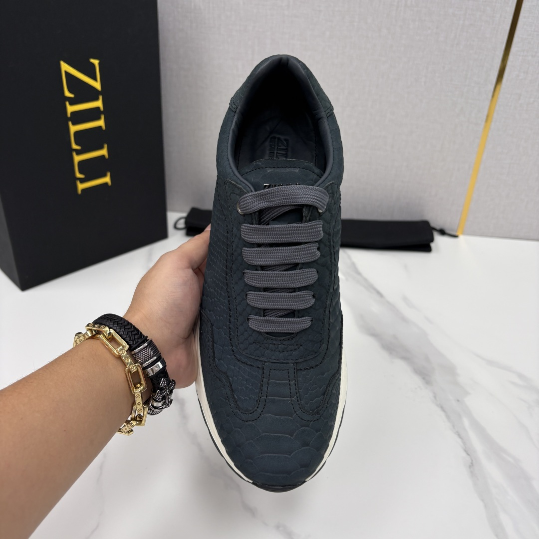💋💍ZL家新品  Zill* 兹-利  是1970创立的法国奢侈男装品牌   缝线装饰男士休闲运动鞋当法