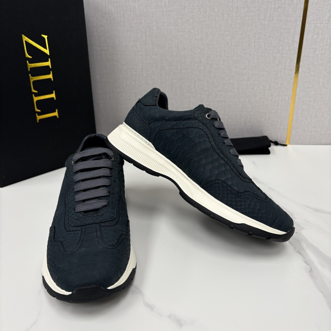 💋💍ZL家新品  Zill* 兹-利  是1970创立的法国奢侈男装品牌   缝线装饰男士休闲运动鞋当法