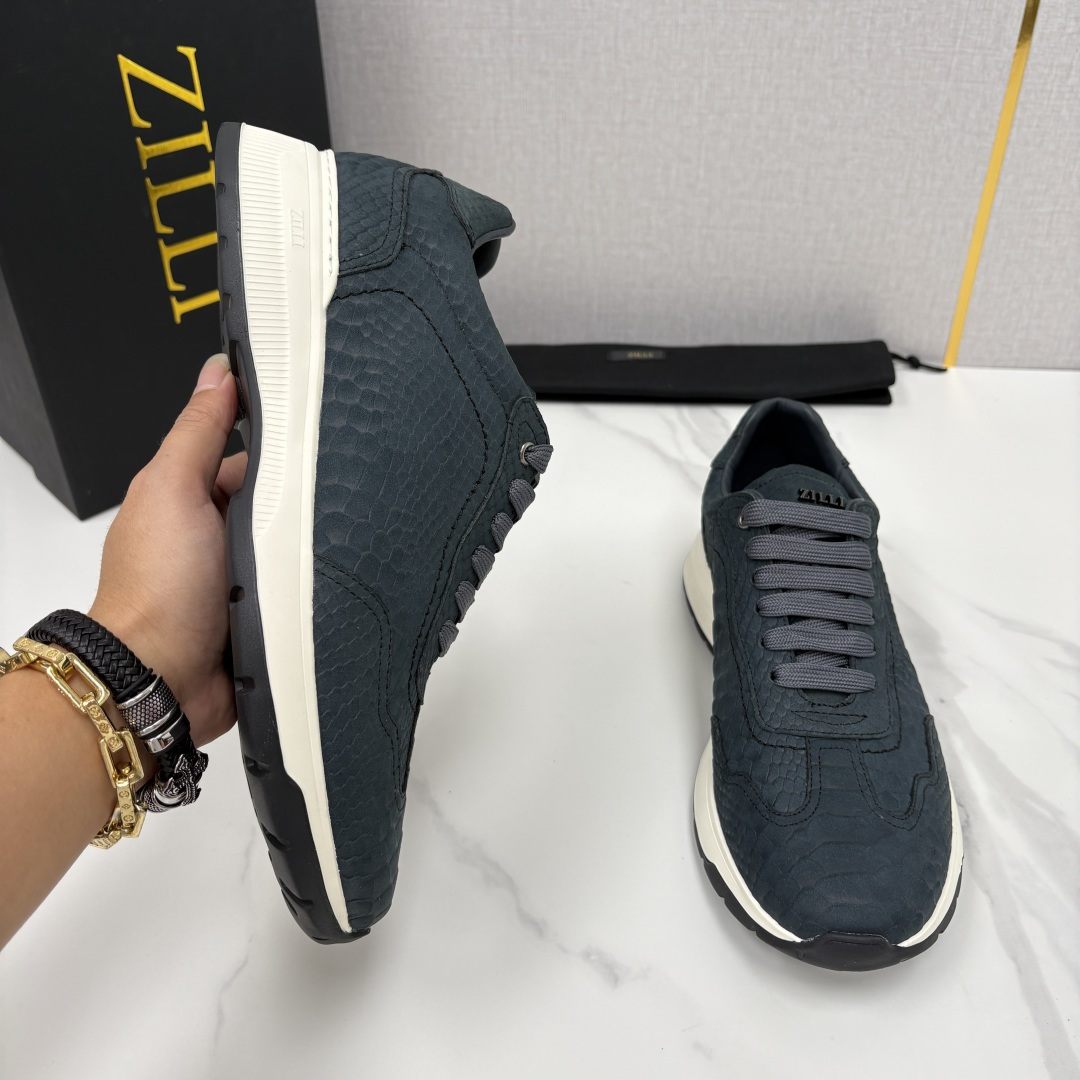 💋💍ZL家新品  Zill* 兹-利  是1970创立的法国奢侈男装品牌   缝线装饰男士休闲运动鞋当法