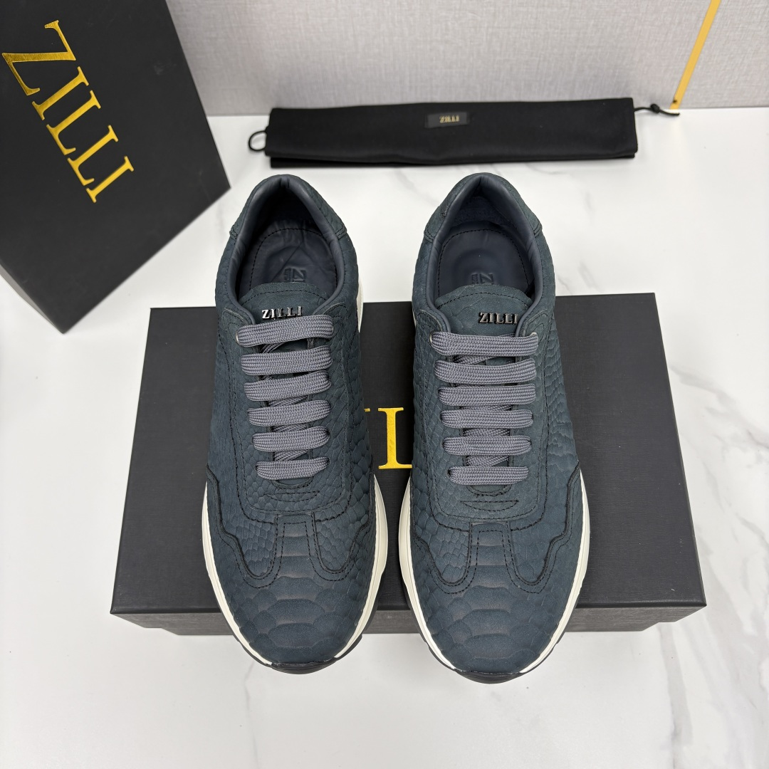 💋💍ZL家新品  Zill* 兹-利  是1970创立的法国奢侈男装品牌   缝线装饰男士休闲运动鞋当法