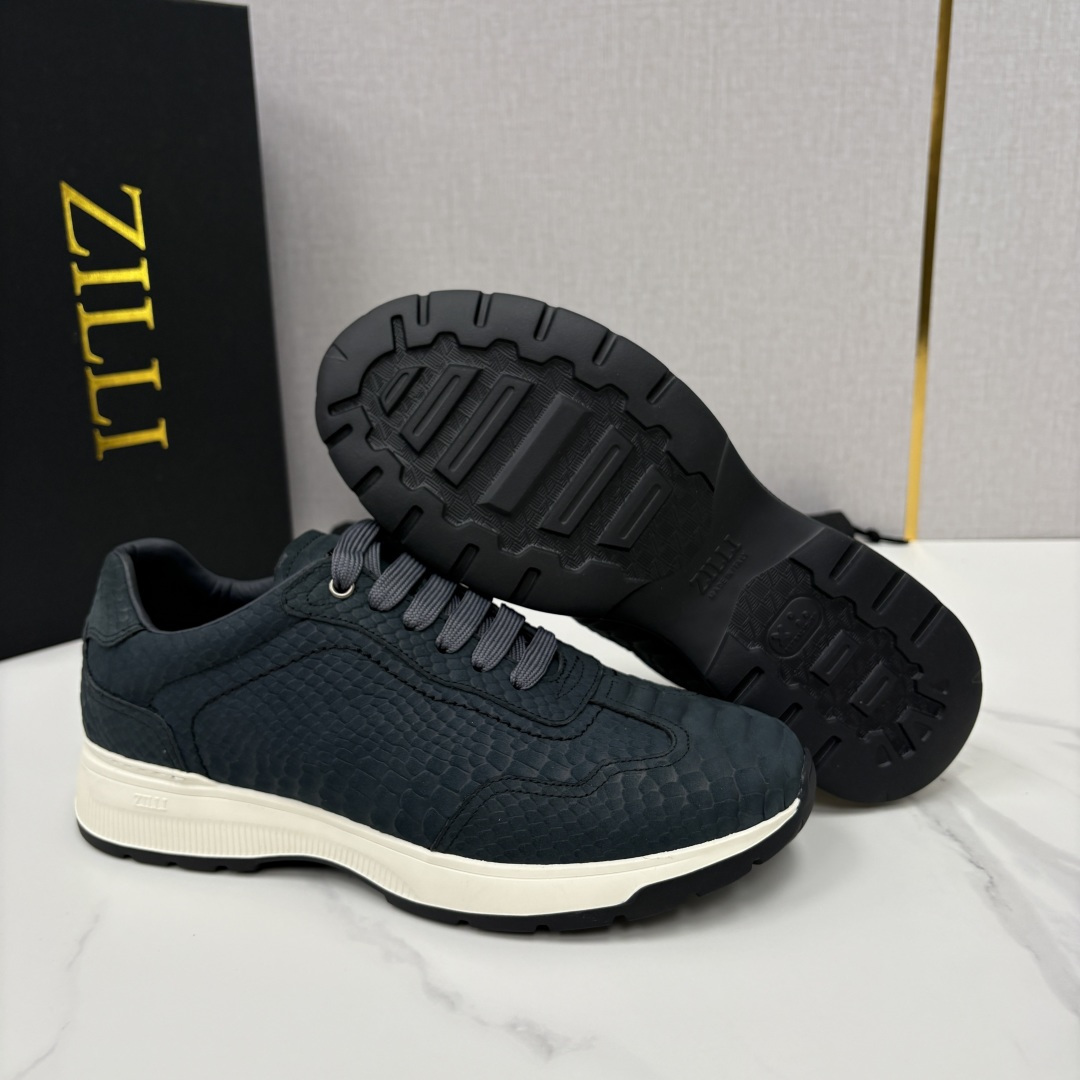 💋💍ZL家新品  Zill* 兹-利  是1970创立的法国奢侈男装品牌   缝线装饰男士休闲运动鞋当法