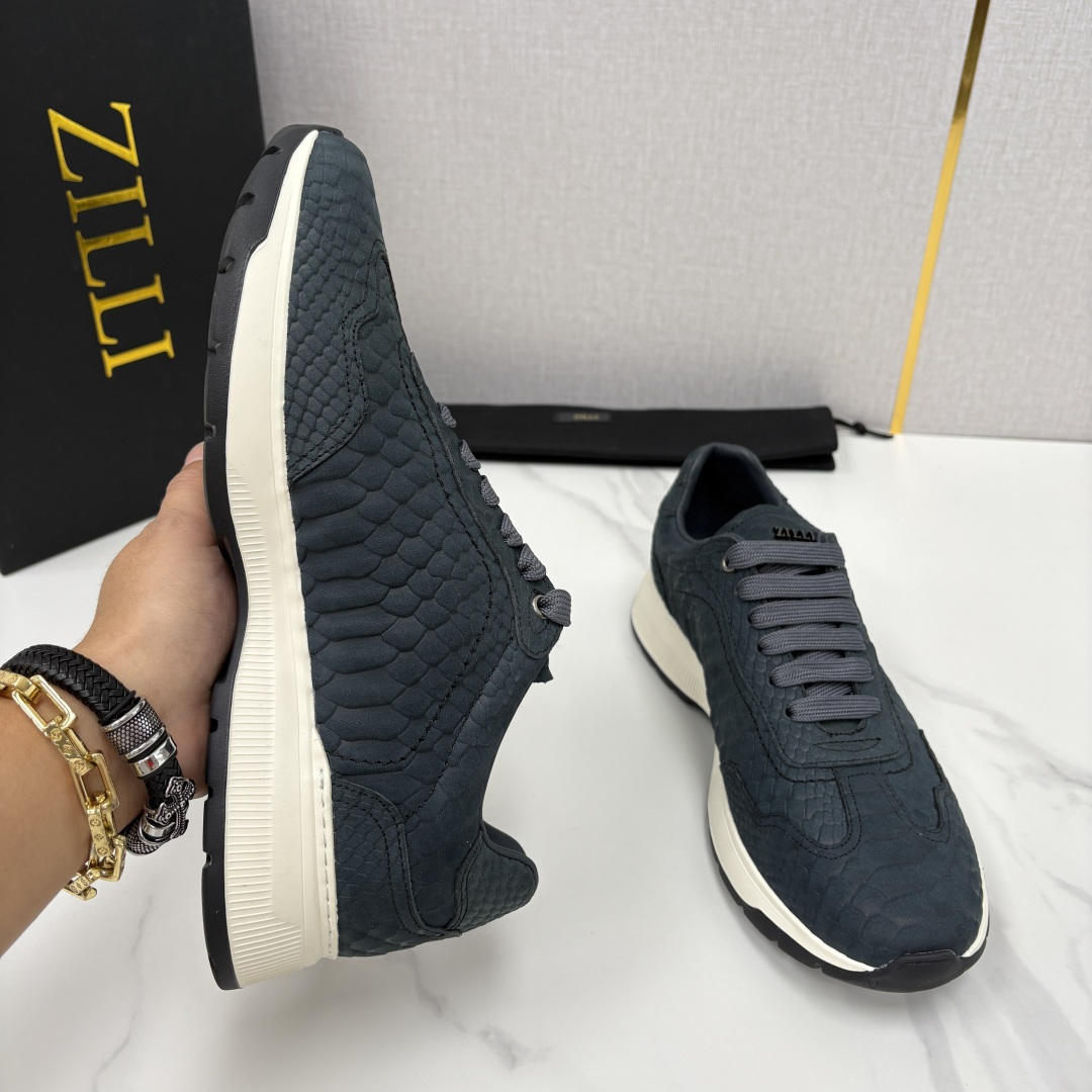 💋💍ZL家新品  Zill* 兹-利  是1970创立的法国奢侈男装品牌   缝线装饰男士休闲运动鞋当法