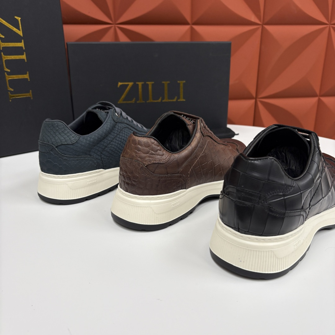 💋💍ZL家新品  Zill* 兹-利  是1970创立的法国奢侈男装品牌   缝线装饰男士休闲运动鞋当法