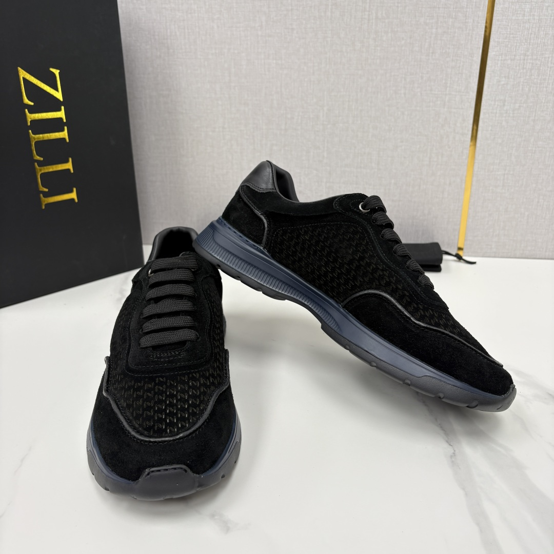 💋💍ZL家新品  Zill* 兹-利  是1970创立的法国奢侈男装品牌   缝线装饰男士休闲运动鞋当法
