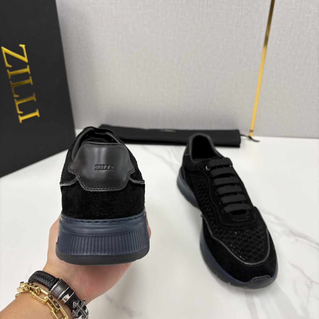 💋💍ZL家新品  Zill* 兹-利  是1970创立的法国奢侈男装品牌   缝线装饰男士休闲运动鞋当法
