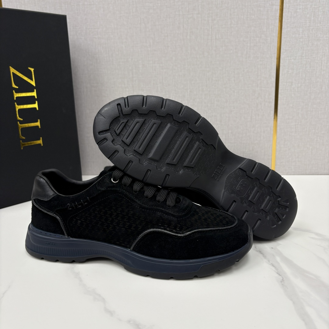 💋💍ZL家新品  Zill* 兹-利  是1970创立的法国奢侈男装品牌   缝线装饰男士休闲运动鞋当法