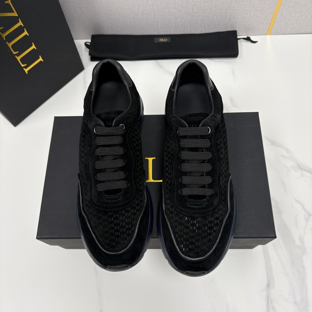 💋💍ZL家新品  Zill* 兹-利  是1970创立的法国奢侈男装品牌   缝线装饰男士休闲运动鞋当法