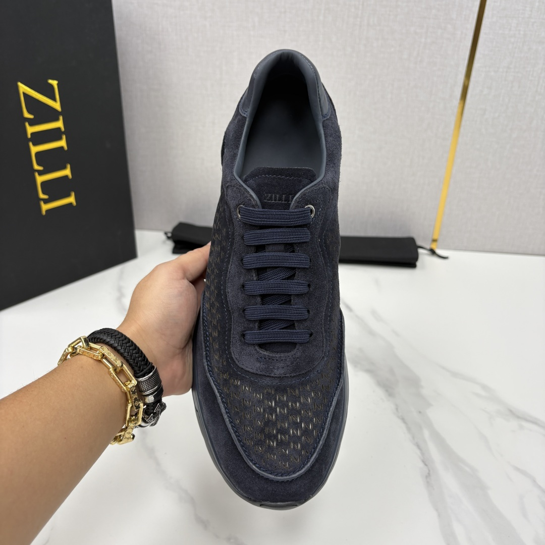 💋💍ZL家新品  Zill* 兹-利  是1970创立的法国奢侈男装品牌   缝线装饰男士休闲运动鞋当法
