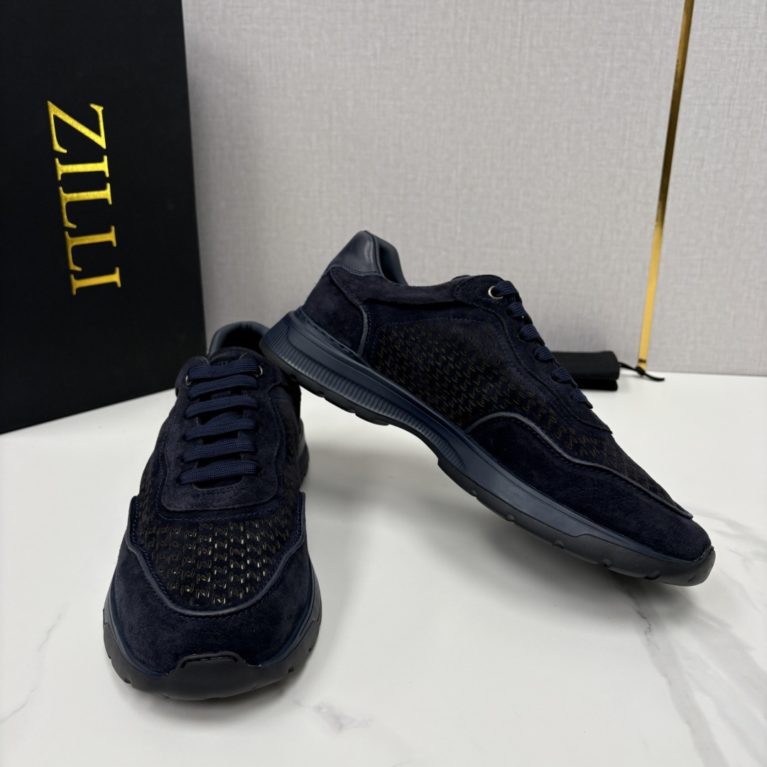 💋💍ZL家新品  Zill* 兹-利  是1970创立的法国奢侈男装品牌   缝线装饰男士休闲运动鞋当法