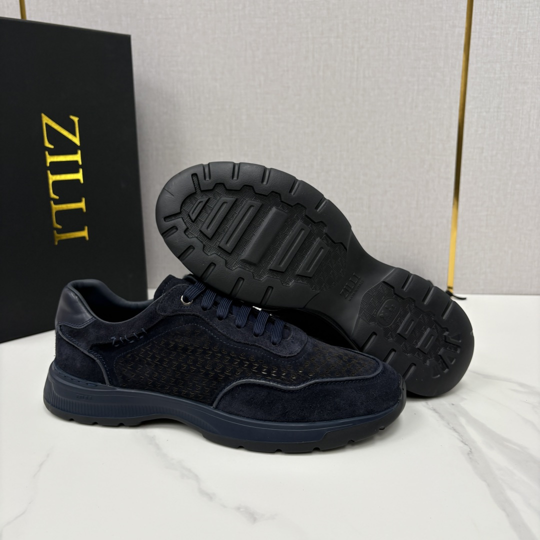 💋💍ZL家新品  Zill* 兹-利  是1970创立的法国奢侈男装品牌   缝线装饰男士休闲运动鞋当法