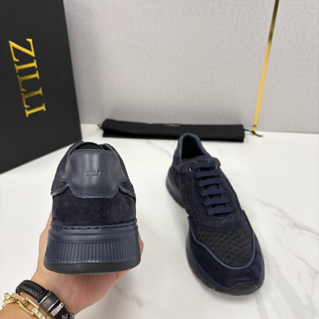 💋💍ZL家新品  Zill* 兹-利  是1970创立的法国奢侈男装品牌   缝线装饰男士休闲运动鞋当法
