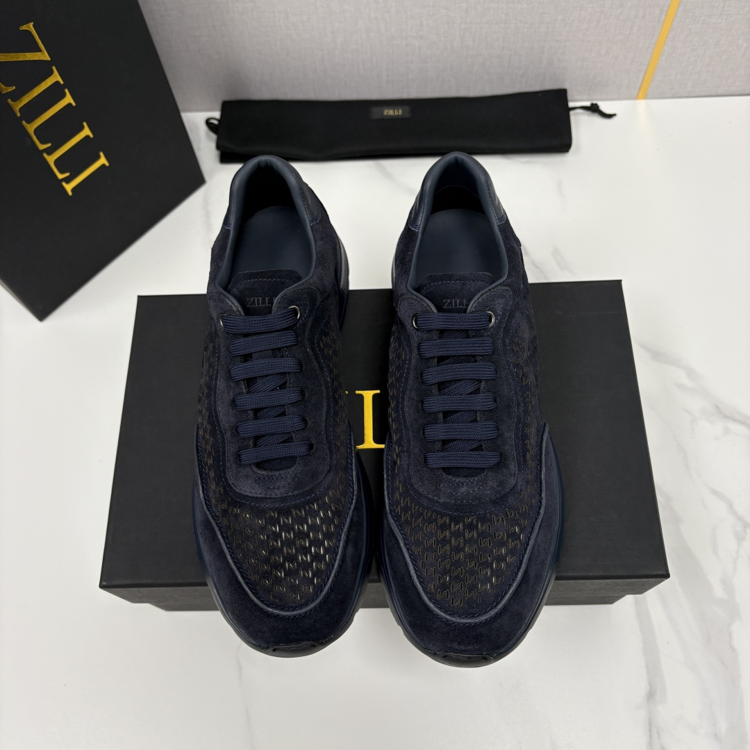 💋💍ZL家新品  Zill* 兹-利  是1970创立的法国奢侈男装品牌   缝线装饰男士休闲运动鞋当法