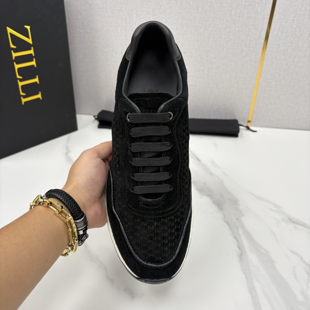 💋💍ZL家新品  Zill* 兹-利  是1970创立的法国奢侈男装品牌   缝线装饰男士休闲运动鞋当法