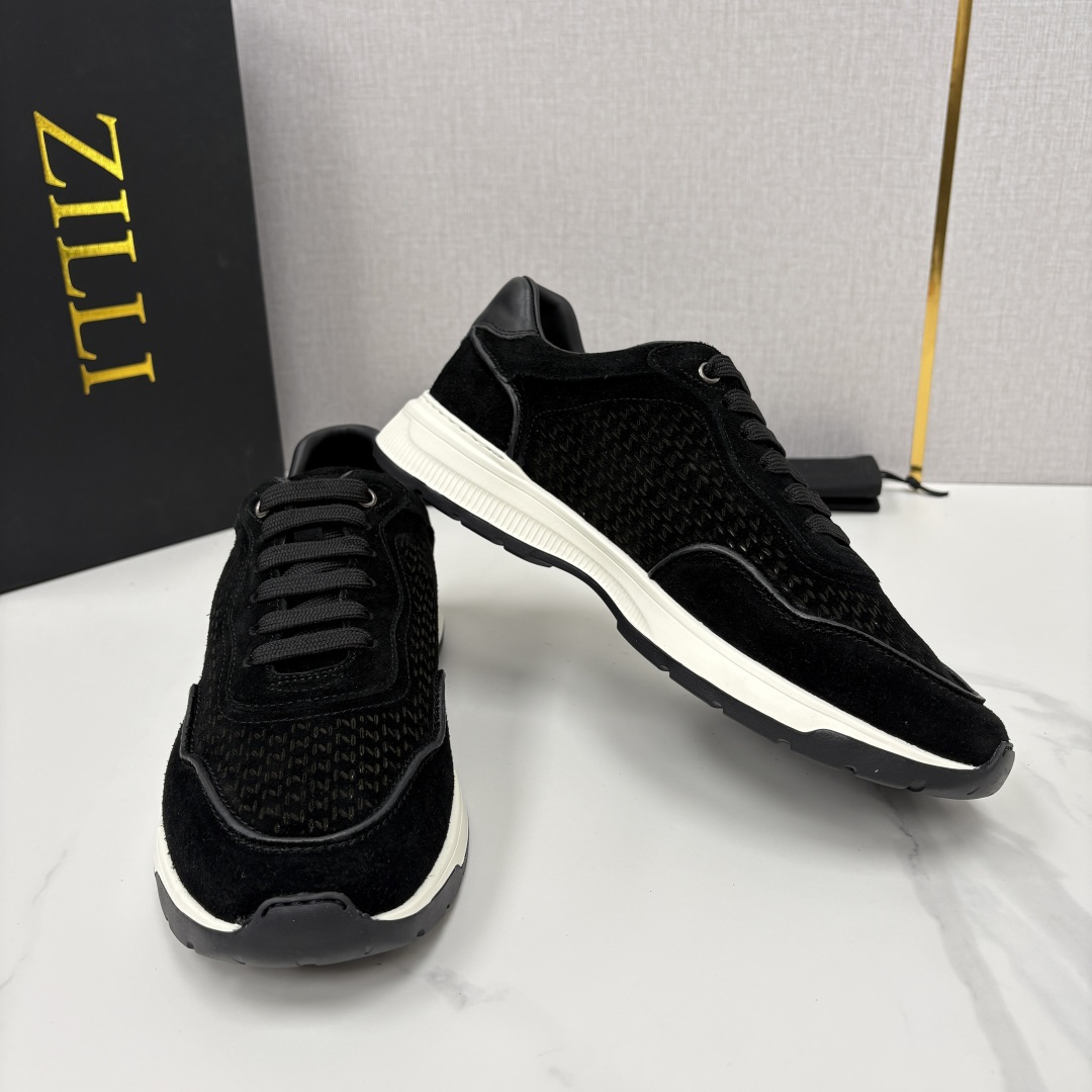 💋💍ZL家新品  Zill* 兹-利  是1970创立的法国奢侈男装品牌   缝线装饰男士休闲运动鞋当法