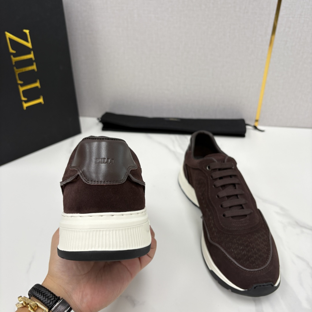 💋💍ZL家新品  Zill* 兹-利  是1970创立的法国奢侈男装品牌   缝线装饰男士休闲运动鞋当法