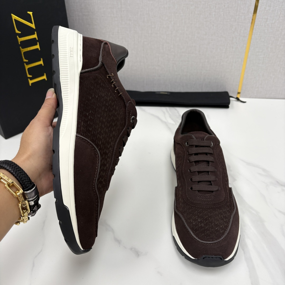 💋💍ZL家新品  Zill* 兹-利  是1970创立的法国奢侈男装品牌   缝线装饰男士休闲运动鞋当法