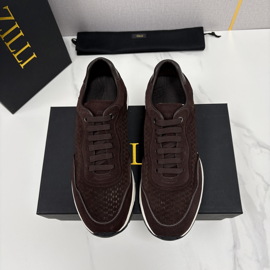 💋💍ZL家新品  Zill* 兹-利  是1970创立的法国奢侈男装品牌   缝线装饰男士休闲运动鞋当法