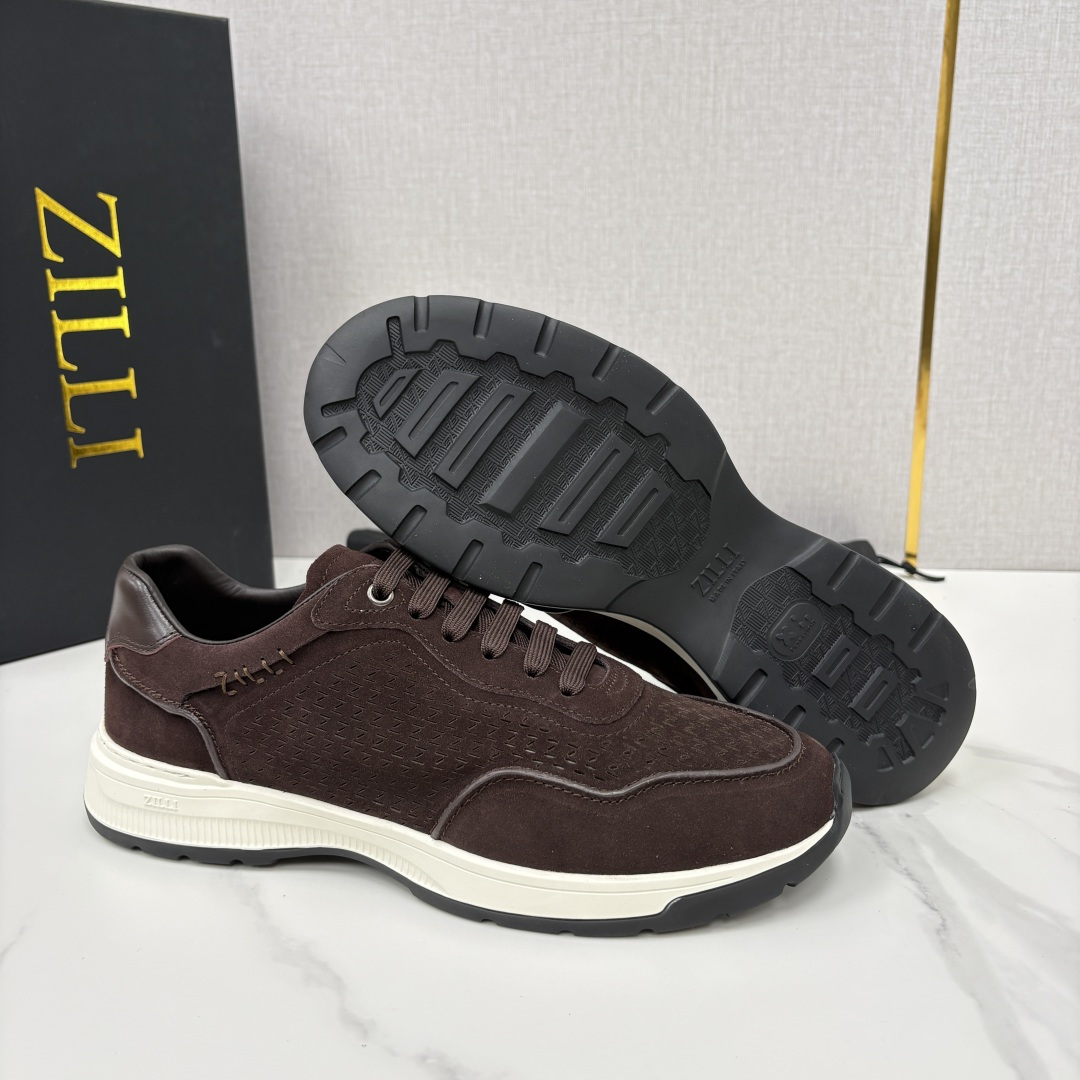 💋💍ZL家新品  Zill* 兹-利  是1970创立的法国奢侈男装品牌   缝线装饰男士休闲运动鞋当法