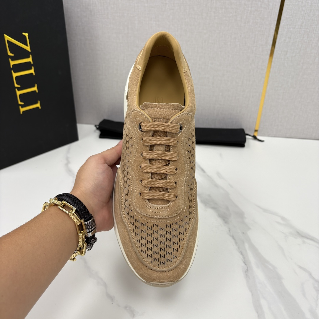 💋💍ZL家新品  Zill* 兹-利  是1970创立的法国奢侈男装品牌   缝线装饰男士休闲运动鞋当法