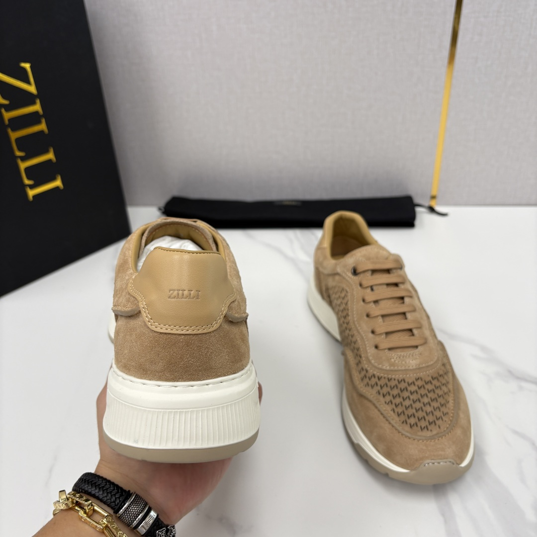 💋💍ZL家新品  Zill* 兹-利  是1970创立的法国奢侈男装品牌   缝线装饰男士休闲运动鞋当法